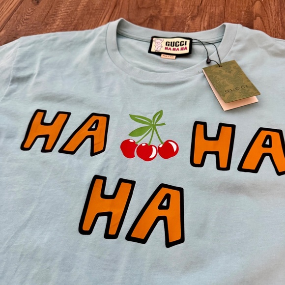 NWT Gucci HA HA HA Cherry T-Shirt Harry Styles Collab Men's Size M - Picture 2 of 11